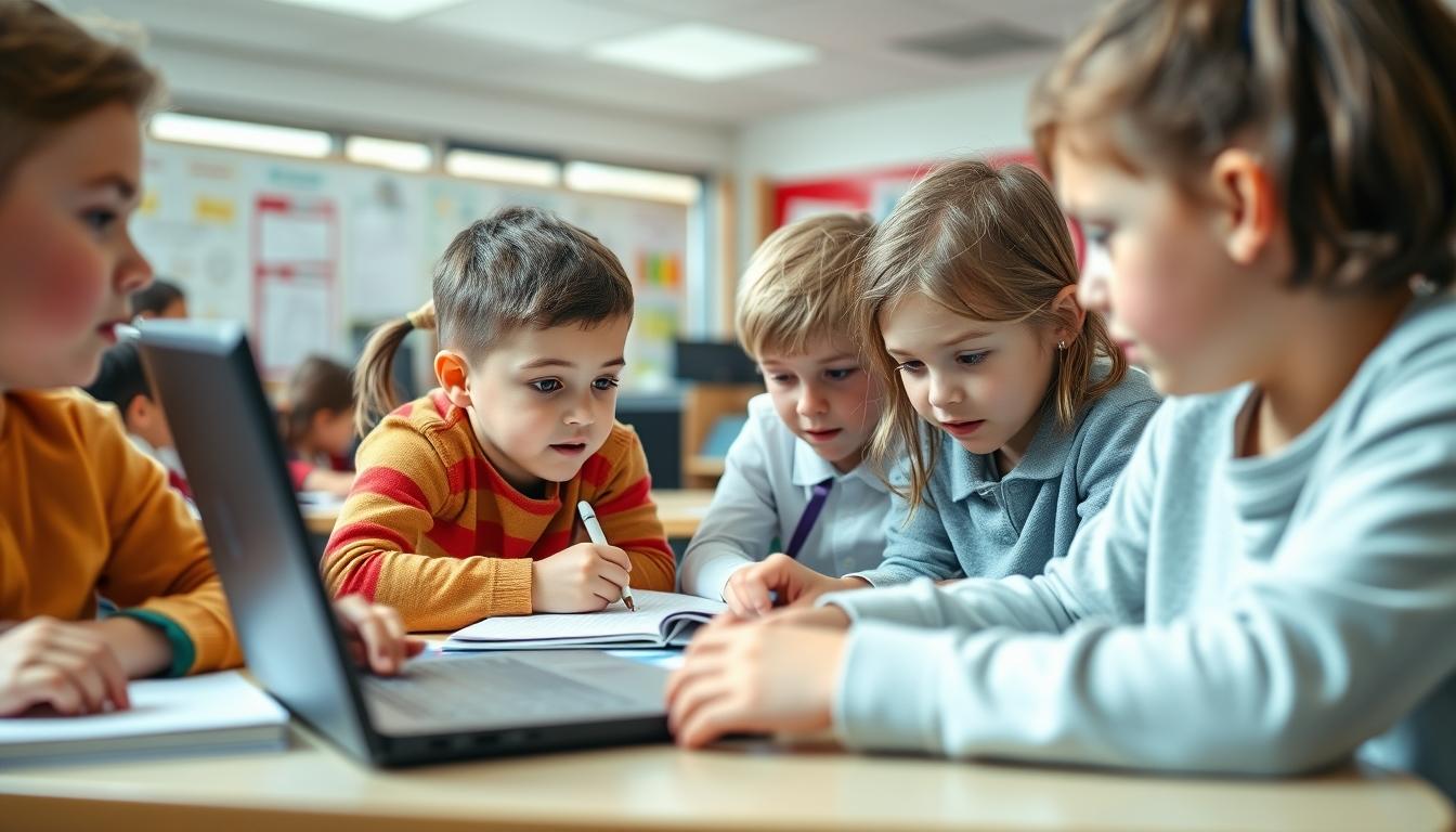 Students collaborating in study space